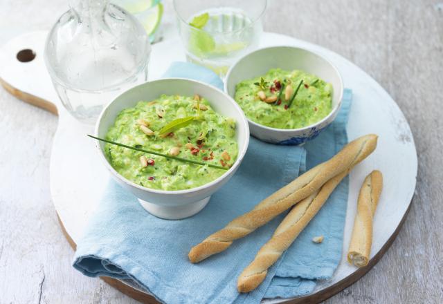 Guacamole de petits pois au St Môret® et citron