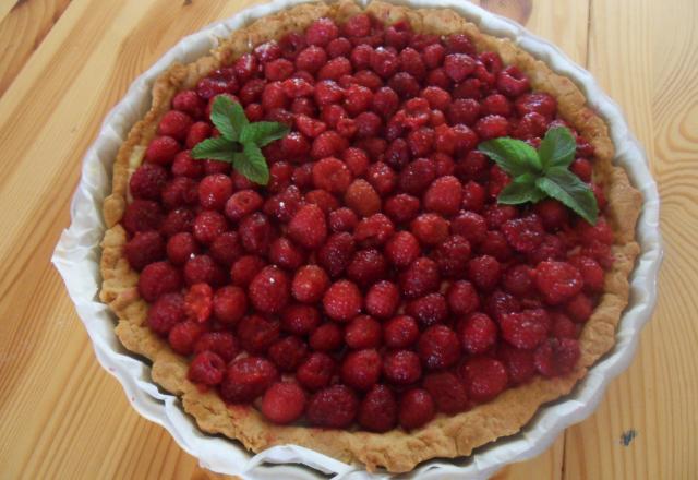 Tarte aux framboises classique