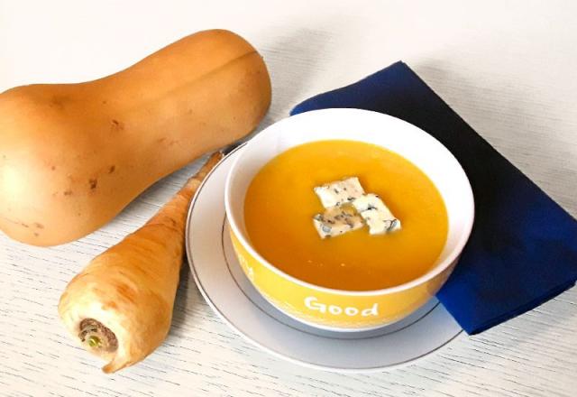 Velouté de butternut et panais à la Fourme d'Ambert au Thermomix