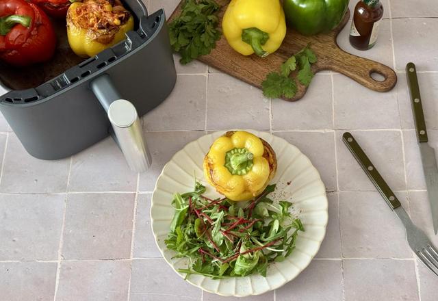 Poivrons farcis sans viande au Air Fryer