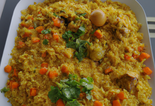 Riz créole au curry: spécialité de l'île Maurice