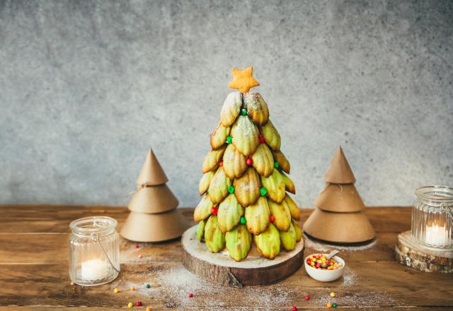 Sapin de Noël madeleines pistaches