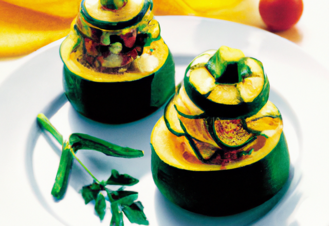 Courgettes farcies aux légumes