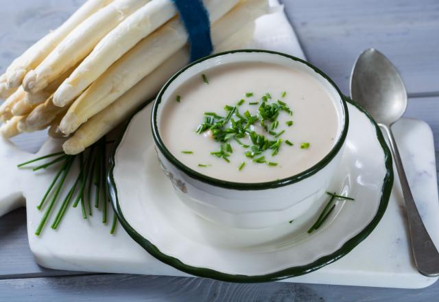 Velouté d'asperges blanches à l'orange