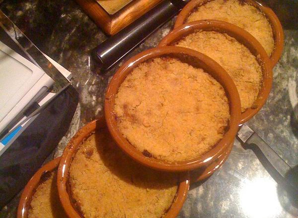 Crumble aux pommes au sucre roux