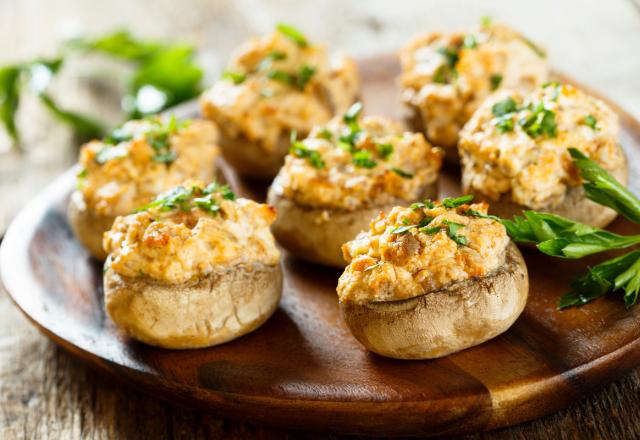 Champignons farcis au boursin