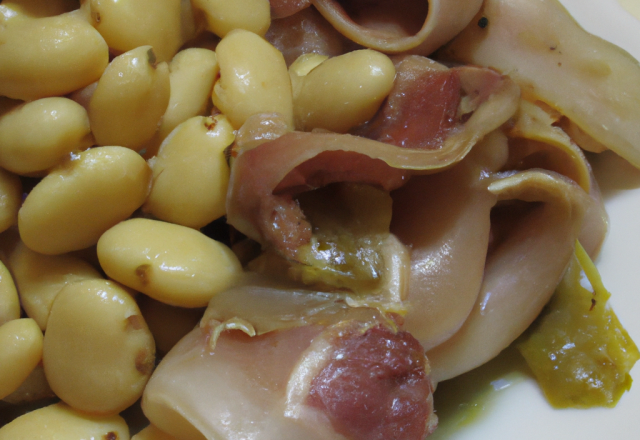 Antipasti : fava i lardo di Arnad (fèves et lard italien)