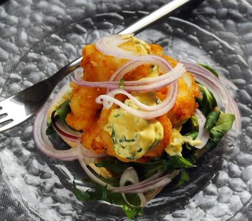 Fish burger à la mayonnaise et à l'estragon