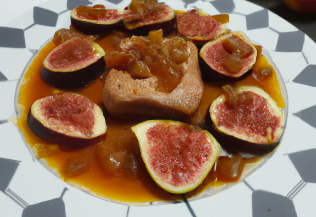 Porc aux pommes et aux figues en sauce tomate