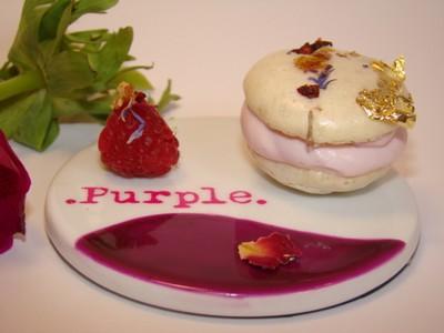 Macarons purple fruits & fleurs