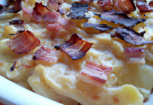 Gratin de pommes de terres aux lardons