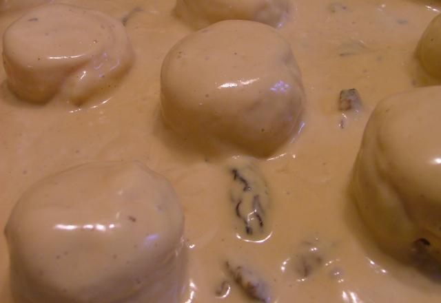 Roulé de sole au saumon sauce champagne aux morilles