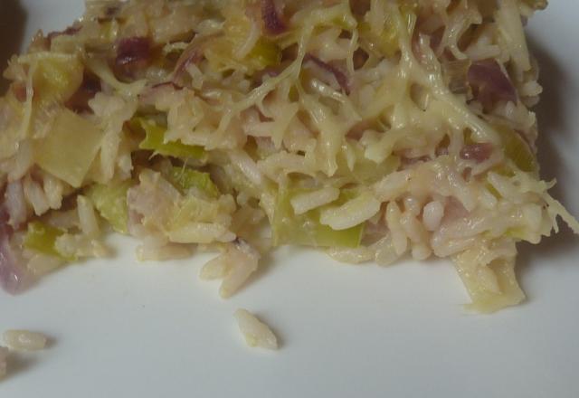 Riz aux poireaux