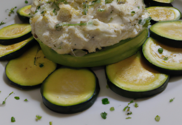 Tartare de courgettes au chèvre frais