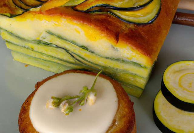 Cake aux courgettes et bûche de chèvre