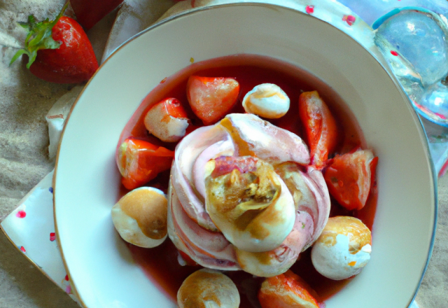 Eton Mess aux fraises juteuses et meringues croquantes