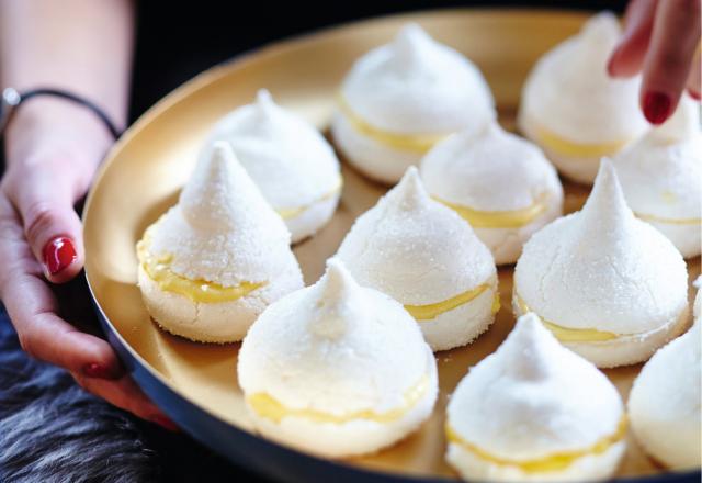 Mini-meringues, curd mangue-citron