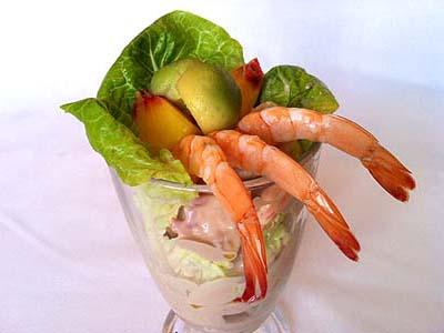 Cocktail de crevettes aux fruits de saison