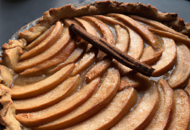 Tarte fine aux pommes au beurre demi-sel et à la cannelle 