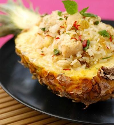 Riz sauté à l'ananas (Thaï)