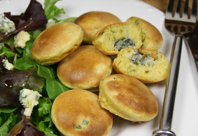 Ebelskivers à la Fourme d'Ambert