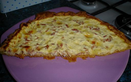 Tarte lardons mozzarella