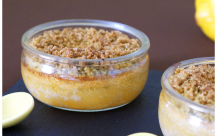 Douceur de citron et crumble de pistache