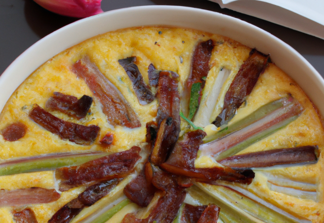 Clafoutis aux poireaux et lardons