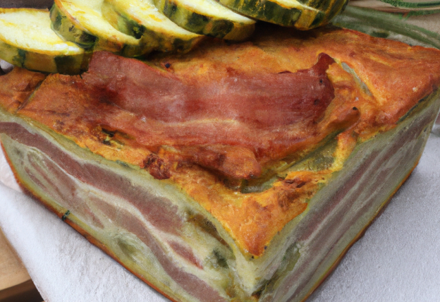 Cake lardon courgette