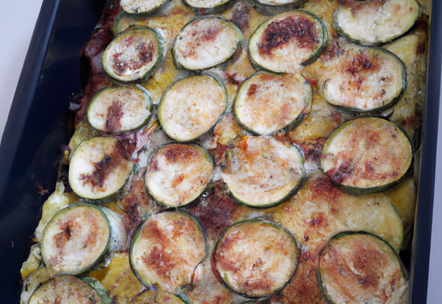 Courgettes et pommes de terres en gratin