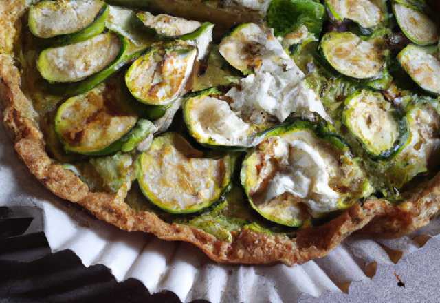 Tarte courgettes et chèvre frais