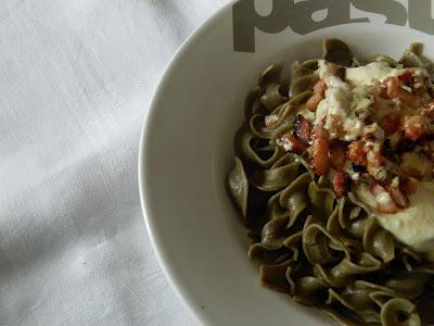 Pâtes aux orties façon carbonara