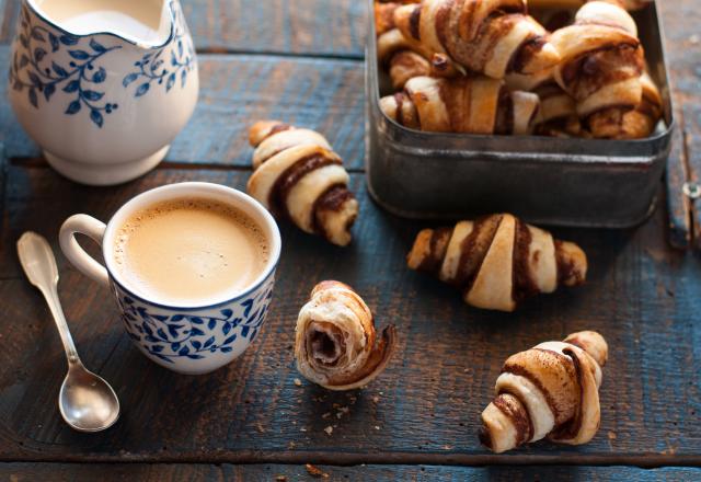 Mini-Croissants végans à la Chocolade sans lait, orange et cannelle