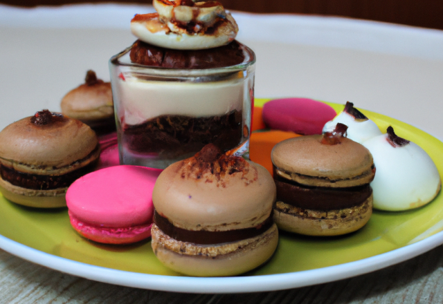 Mousse au mascarpone au chocolat et aux macarons