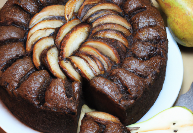 Gâteau poire chocolat