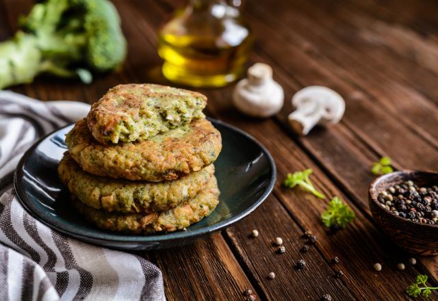 Galette au quinoa, brocoli et champignons