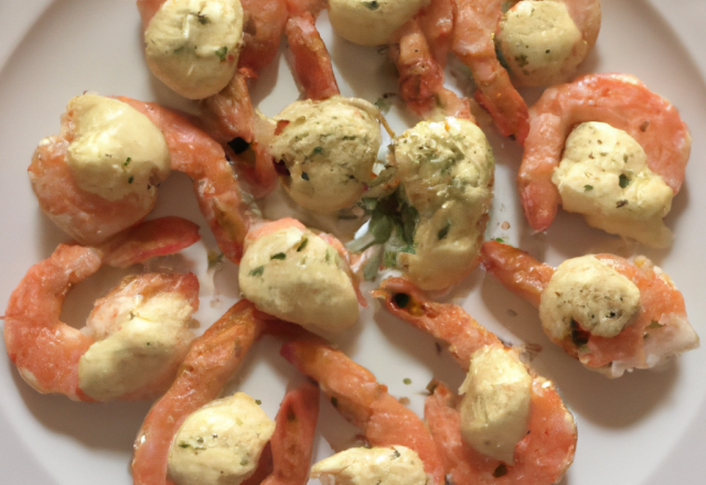 Scampi au boursin