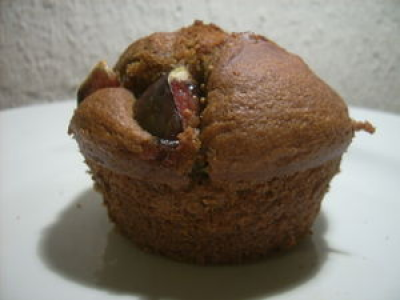 American Muffins à ma façon aux figues et cœur de chocolat