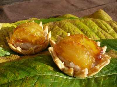 Tartelettes à la confiture de châtaignes et aux pommes caramélisées