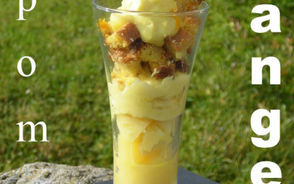 Verrine pomme, orange et calisson