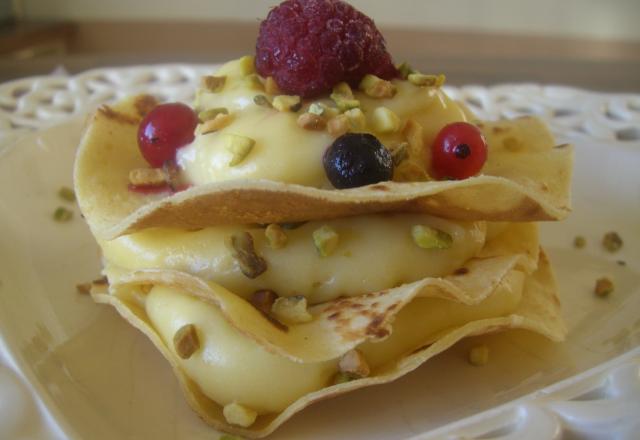 Millefeuille de crêpes croustillantes