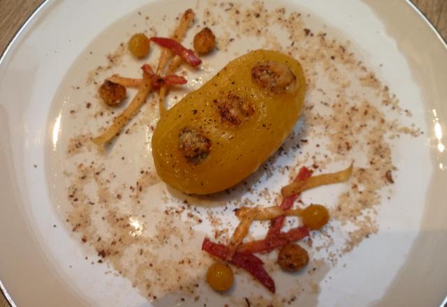 Les deux pommes à la Fourme d'Ambert