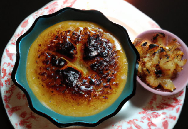 Crème brulee à la chicoree