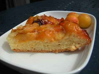 Gâteau aux mirabelles caramélisées