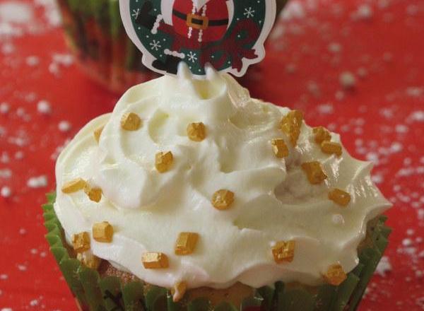 Cupcake aux pralines roses pour Noël