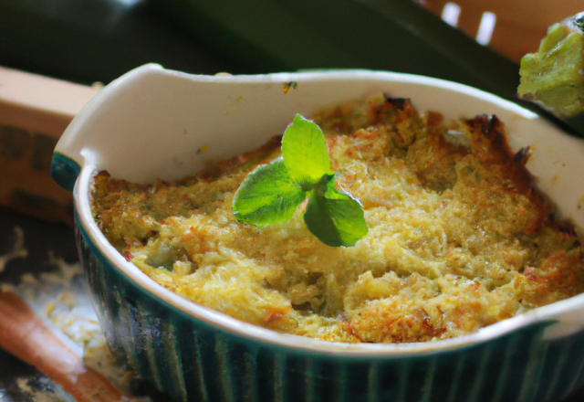 Crumble de courgettes à la menthe