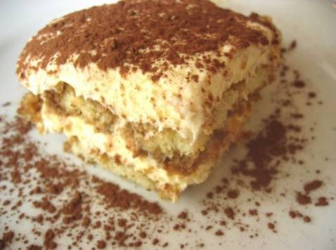 Tiramisu et son cacao amer