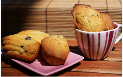 Madeleines dodues aux pépites de chocolat