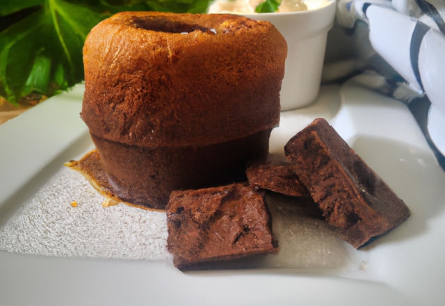 Soufflé au chocolat et au rhum