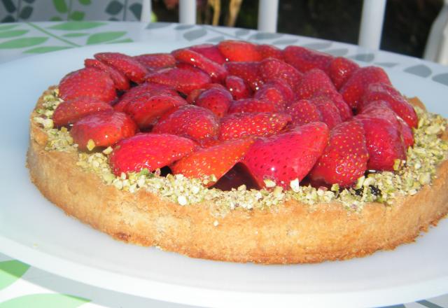 Tarte fraises et pistache